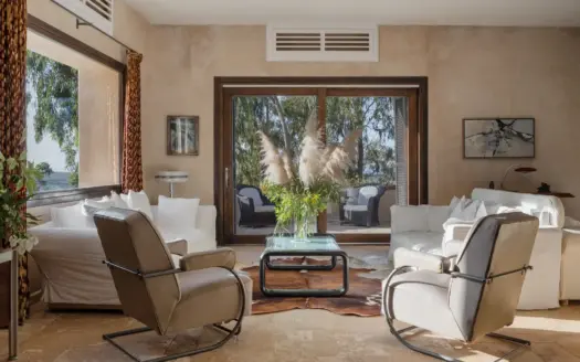 Living room of Villa Laguna with garden views