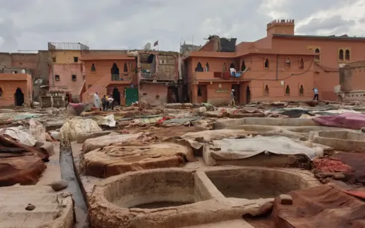 Tannery pits in the Marrakech medina